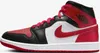 Nike Air Jordan 1 Mid White Bred Toe Black Red Chicago - Produktbild-Vorschau 2