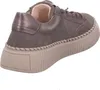 A rear-side view of a brown women's sneaker with a thick, textured sole. Náhľad obrázku produktu