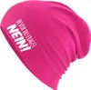 Huuraa Beanie Bevor du fragst Nein Schriftzug Fuchsia One Produktbild-Vorschau 1