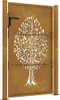 A metal garden gate with a tree design. Produktbild-Vorschau
