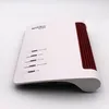 A white FRITZ!Box router with a red ribbed section on a white background. Produktbild-Vorschau