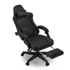 A black gaming chair with a footrest is shown against a white background. Anteprima dell’immagine prodotto