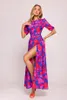 Made of Emotion Maxi abito donna Gahevere I. M858 rosa-navy Anteprima dell’immagine prodotto 8