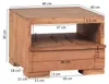 FineBuy Nachttisch Akazie Massivholz Schublade & Ablagefach Produktbild-Vorschau 3