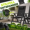 tillvex Gartenstuhl mit Polster Premium 2 Stück Schwarz Produktbild-Vorschau 4