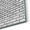 DEQORI Hybrid Leinwand Bild 50x50 cm 'Weißes Ziegelwerk' Produktbild-Vorschau 5