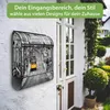 banjado Design Briefkasten Stahl schwarz mit Zeitungsfach Produktbild-Vorschau 3