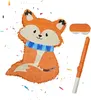 Relaxdays Piňata liška, s tyčí a maskou, dětská piňata na Náhled obrázku produktu 1