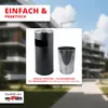 Grafner 2in1 Edelstahl Standaschenbecher mit Mülleimer, 30 Produktbild-Vorschau 5