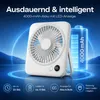 Tragbarer Tischventilator mit Digitalanzeige, 4 Windstufen, Produktbild-Vorschau 5