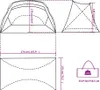 vidaXL Strandzelt Grau 274x178x170/148 cm 185T Polyester Produktbild-Vorschau 8