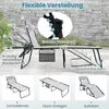 Chaise longue COSTWAY avec appui-tête et poche latérale, Voir les images du produit 5