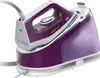 A product shot of a Braun steam generator iron on its base. Produktbild-Vorschau