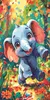 FEBE Strandtuch XXL 100x180 cm Kleiner Elefant Badetuch Produktbild-Vorschau 1