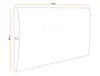 A technical drawing of a rectangular panel with dimensions labeled. Produktbild-Vorschau