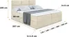 A diagram showing the dimensions of a bed. Produktbild-Vorschau