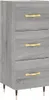 vidaXL Sideboard Grau Sonoma 34,5x34x90 cm Holzwerkstoff Produktbild-Vorschau 2