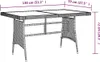 vidaXL Gartentisch Grau 130x70x72 cm Poly Rattan & Produktbild-Vorschau 5