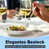 Steakbesteck Set, 24-teilig Edelstahl Tafelmesser und Produktbild-Vorschau 3