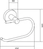 A technical drawing of a toilet paper holder with dimensions. Náhľad obrázku produktu