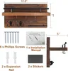 SensaHome - Portachiavi con 7 ganci, ripiano e asta Anteprima dell’immagine prodotto 4