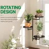 Fenster drehende Pflanze Stand Regal Indoor schwarz Produktbild-Vorschau 9