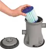 A hand is shown inserting a filter into a pump housing. Produktbild-Vorschau