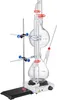 A laboratory distillation apparatus set up on a heating plate. Produktbild-Vorschau