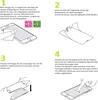 Instructions for applying a screen protector to a smartphone. Produktbild-Vorschau