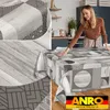 Tischdecke Vintage Holz Patchwork Grau 100x140cm mit Produktbild-Vorschau 5