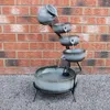 Kaskadenbrunnen 4-stufiger Wasserbrunnen Grau Produktbild-Vorschau 4