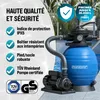 MONZANA® Système de filtre à Sable 10.200L/h pompe piscine Voir les images du produit 4