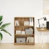vidaXL Bücherregal Artisan-Eiche 80x24x109 cm Holzwerkstoff Produktbild-Vorschau 3