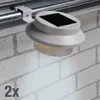 HI LED-Solar-Dachrinnen-Leuchten-Set 2 Stk. Weiß Produktbild-Vorschau 1