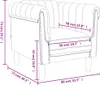 A line drawing of a chair with dimensions indicated. Produktbild-Vorschau