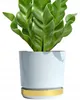 Kerd Dekor DUO 16cm Blumentopf Weiß-Gold Glamour Produktbild-Vorschau 1