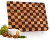 Tagliere Relaxdays, 41 x 30 cm, a quadretti, in legno di Anteprima dell’immagine prodotto 1