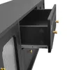Stojak pod telewizor retro, 177 cm, złote uchwyty, 2 Podgląd zdjęcia produktu 6