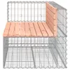 Panchina da giardino in gabbione 122x71x65,5 cm in legno Anteprima dell’immagine prodotto 4