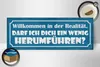 Holzschild Spruch 27x10cm Willkommen in der Realität darf Produktbild-Vorschau 3