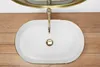 Lavabo da Appoggio in Vetroceramica Rea Nadia White Gold Anteprima dell’immagine prodotto 5