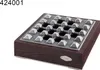 Zigarren Aschenbecher Metall Holz, 4 Ablagen, 18 x 18 x 5 Produktbild-Vorschau 1