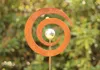 Rost Gartenstecker Spirale mit Edelstahlkugel 114 cm Produktbild-Vorschau 3