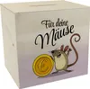 Spardose aus Holz für Kinder mit süßer Maus und Münze sowie Produktbild-Vorschau 1