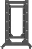 A dark gray server rack on a white background. Produktbild-Vorschau