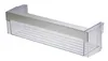 A clear plastic refrigerator door shelf with a white accent strip. Anteprima dell’immagine prodotto
