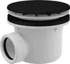 A product shot of a black and white drain fitting. Anteprima dell’immagine prodotto