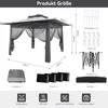 Puluomis Pavillon de jardin pliable Pop Up 3,65 x 3,65m Voir les images du produit 4
