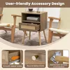Comodino KOMFOTTEU con cassetti in rattan, comodino in Anteprima dell’immagine prodotto 2