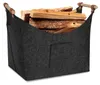 Panier en feutre gris foncé pour bois de cheminée, Ikodm, Voir les images du produit 1